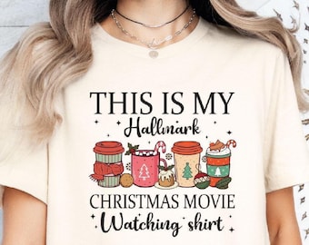 Funny Christmas Outfit :This Is My Hallmark Christmas Movie Watching Sweatshirt & Hoodie