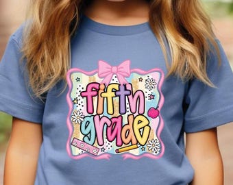 Preppy Back to School Comfort Colors Tee: Pink Bow Shirt