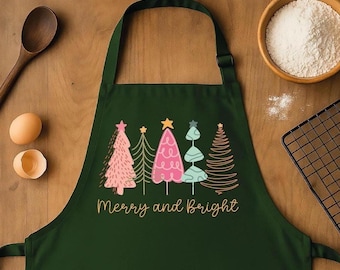 Christmas Tree Apron: Cotton Canvas, Holiday Dinner Party