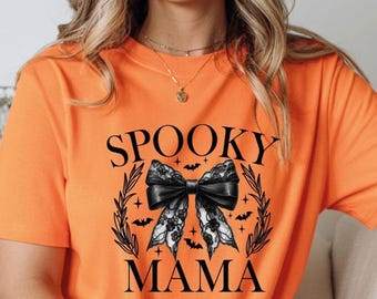 Spooky Mama Shirt  Retro Halloween Shirt For Mother: Halloween Mom Sweatshirt