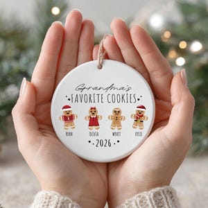 Personalized Gingerbread Christmas Ornament:Custom Grandma's Favorite Cookies Ornament