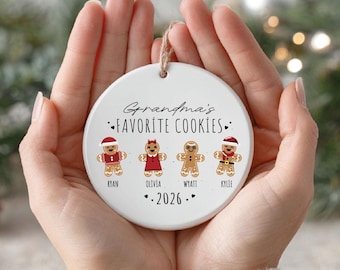 Personalized Gingerbread Christmas Ornament:Custom Grandma's Favorite Cookies Ornament