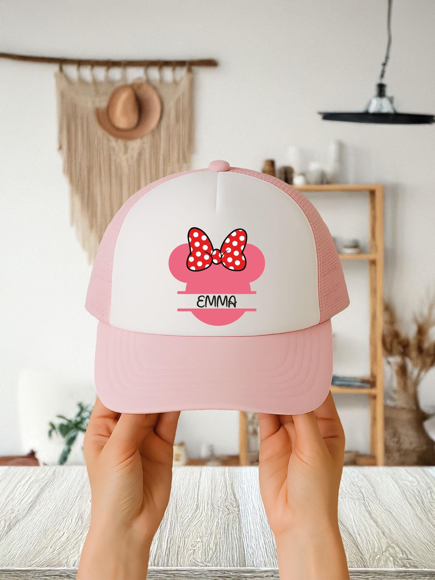 Custom Disney Trucker Hat: Minnie Mouse, Personalized 