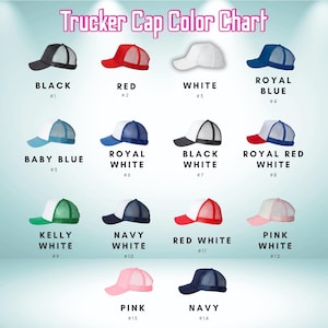 the trucker cap color chart