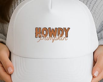 Fall Trucker Hat: Howdy Pumpkin - Autumn Western Apparel