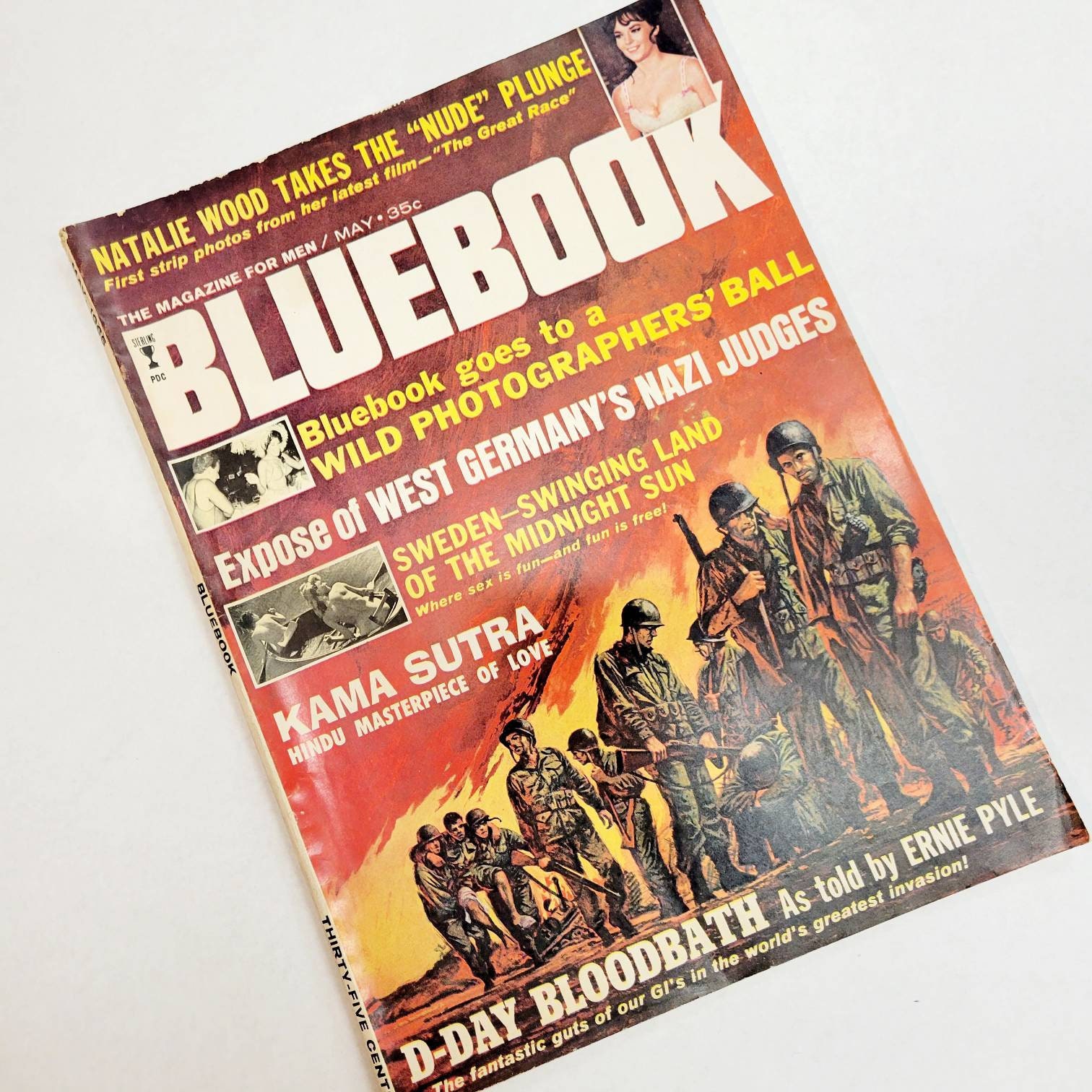 Bluebook Pulp Magazine Vintage May 1965 Rare War Sexy Sex Image Hq
