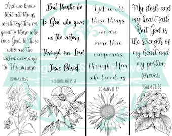 Bible Journaling, Bible Bookmarks, Digital Printable, Junk Journal, Bible Journaling, Verse,  Prayer, Faith, Printable, Digital Download