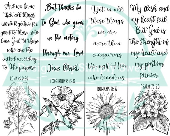 Bible Journaling Bible Bookmarks Digital Printable Junk - Etsy