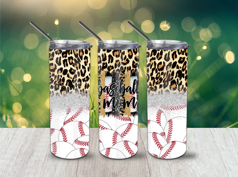 Baseball Skinny Tumbler, 20oz Tumbler, Custom Tumbler, Personalized Cup, Personalized Gift, Bride's Maid Gift, Tumbler, To Go Cup Baseball Mom