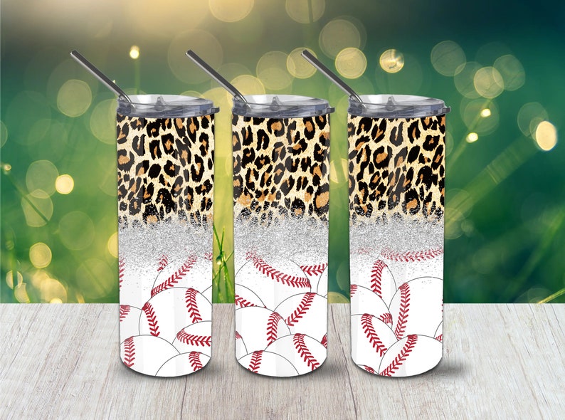 Baseball Skinny Tumbler, 20oz Tumbler, Custom Tumbler, Personalized Cup, Personalized Gift, Bride's Maid Gift, Tumbler, To Go Cup None