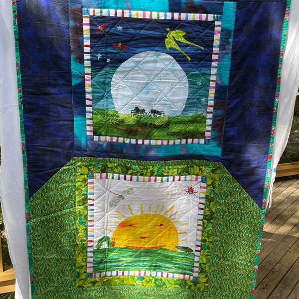 Quilted Panel Blanket - Hungry Caterpillar