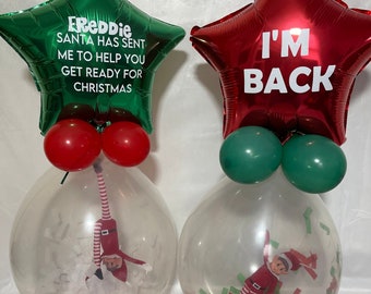 Kit de globos de llegada de elfo personalizado GLOBO DE ELFO Globo POP de elfo