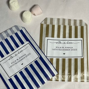 パーソナライズされたウェディングギフト スイートバッグ Mr & Mrs スイートバッグ ケーキバッグ キャンディビュッフェ 愛を込めて