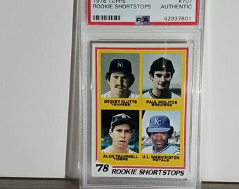 1978 Topps Paul Molitor & Alan Trammell ROOKIE RC #707 AUTHENTIC Very Rare!