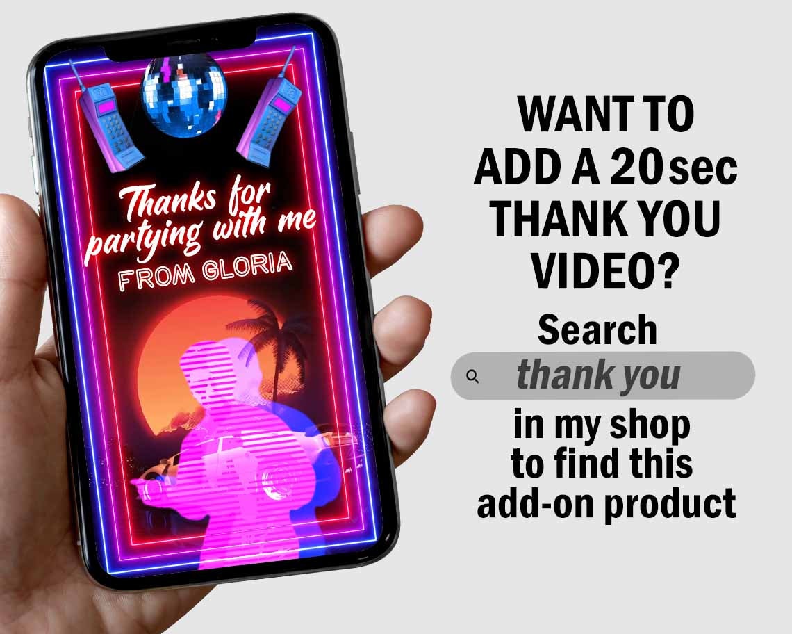 80s Party Invitation Retro 80s Birthday Video Invitation - Etsy