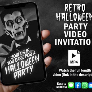 Halloween Invitation, Halloween Party Video Invitation, Halloween Animated Video, Dracula invitation, Frankenstein, Zombie, Spiders, vampire