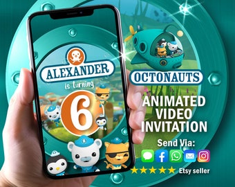 Octonauts Invitation, Octonauts Birthday Video Invitation, Octonauts Animated , Octonauts Custom, Octonauts birthday theme, Octonauts party