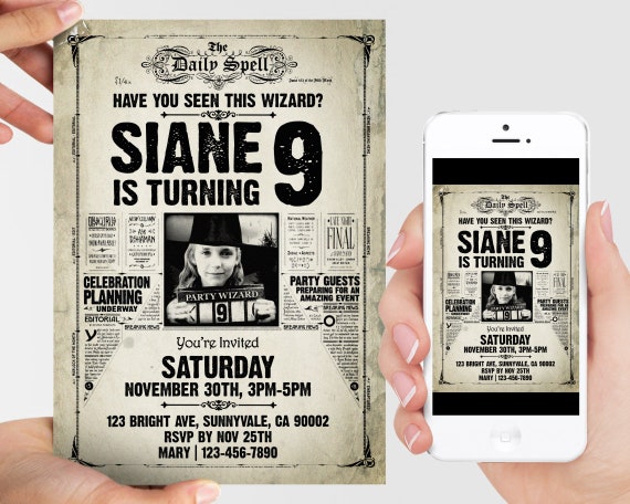 Have You Seen This Wizard Printable Invitation Wizard - Etsy