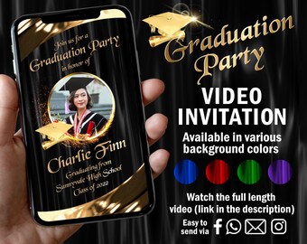 Personalized Graduation Party Video Invitation, Class of 2024