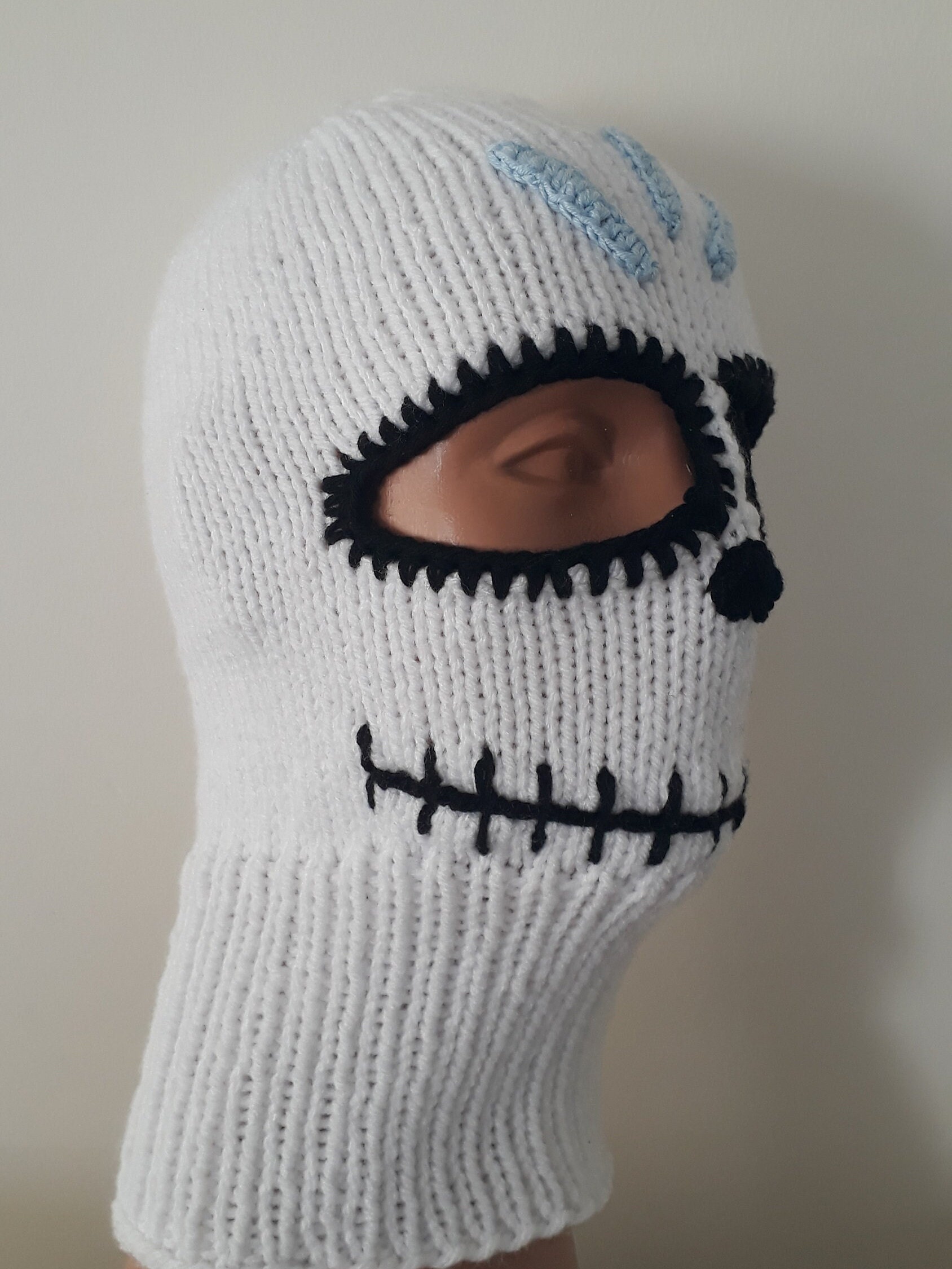 Balclava Rave Knitted Skull Balaclava: Crochet Rave Mask, Halloween Cosplay - Etsy