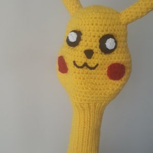 Handmade golf cover, Pikachu golf club head cover,cute golf cover.