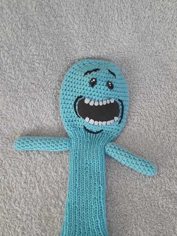 Hand Crocheted Mr. Meeseeks Golf Club Cover: Rick and Morty Fan Gift