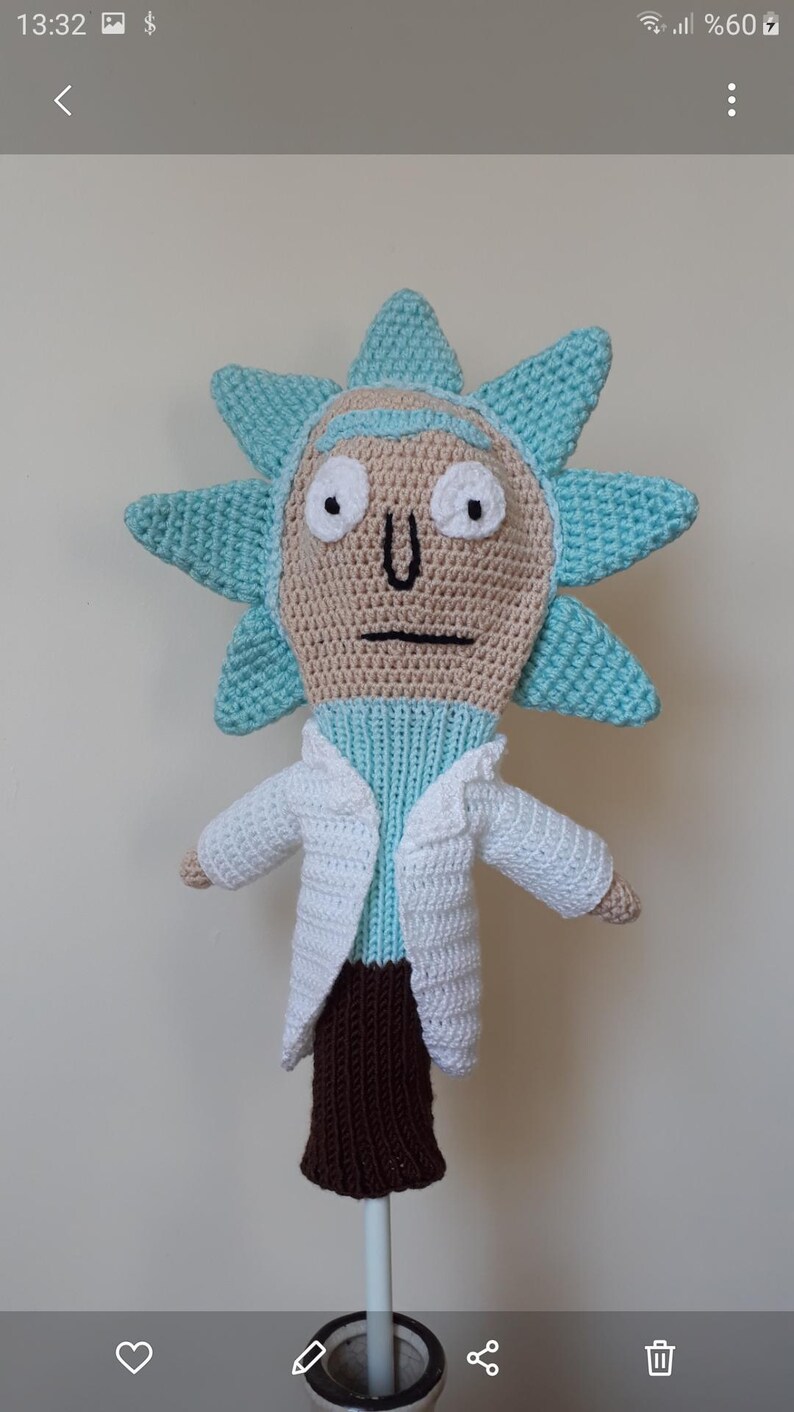 Handgehäkeltes Mr. Meeseeks Golf Club Cover: Rick und Morty Fan Geschenk Rick Sanchez