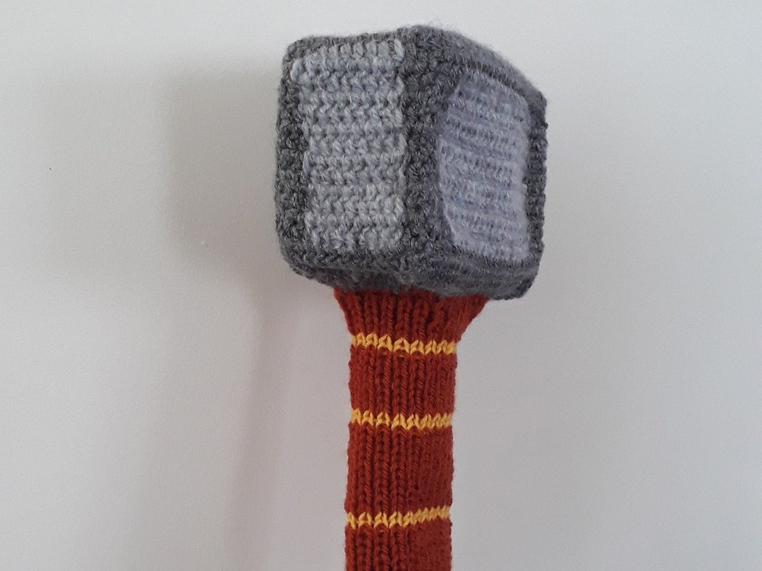 Thor's Hammer Golf Club Cover, Crochet Head Cover Etsy