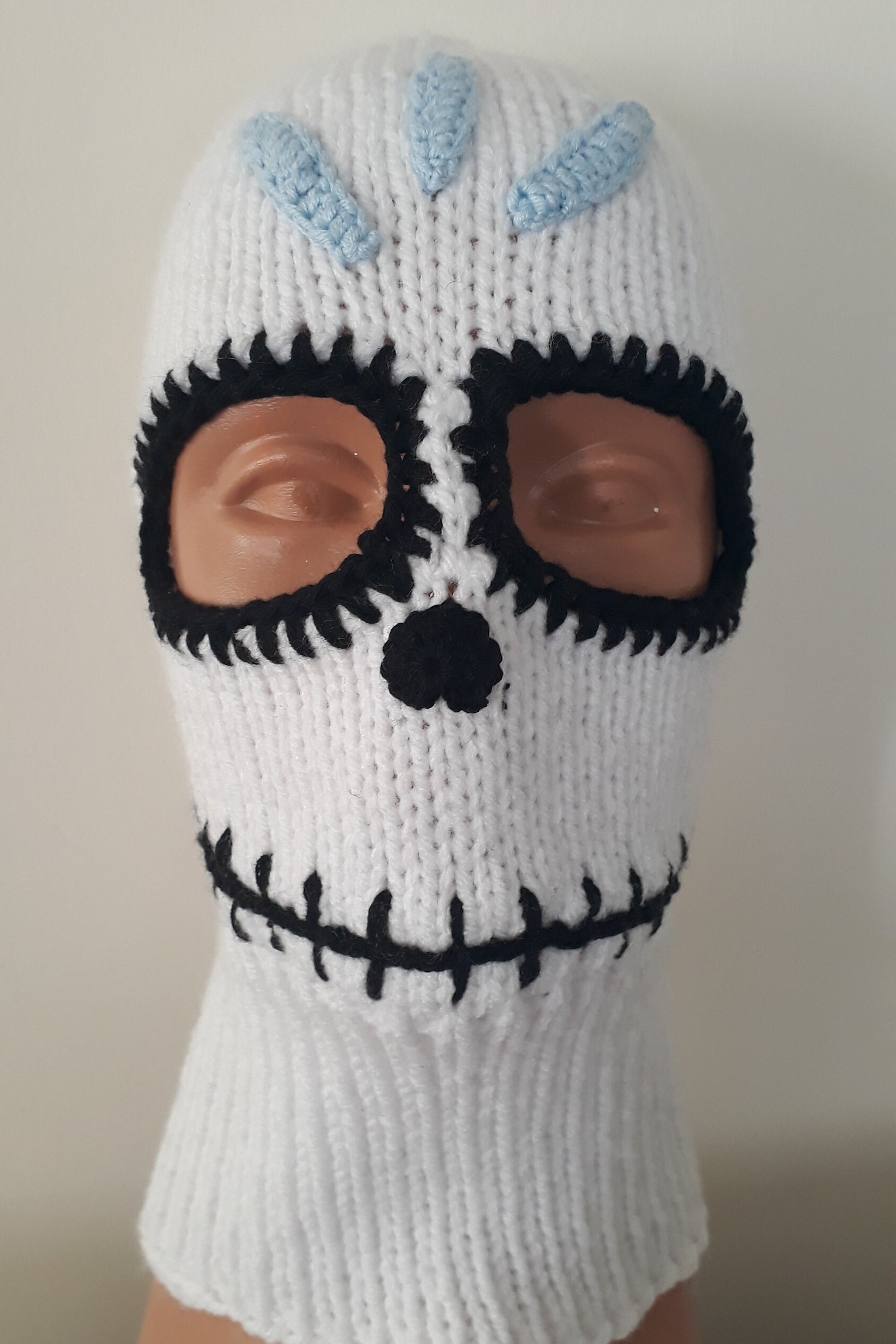 Balclava Rave Knitted Skull Balaclava: Crochet Rave Mask, Halloween Cosplay - Etsy