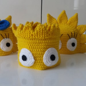 Crochet inspired by Bart Simpsons hat-choose character-halloween costume-Newborn Beanie-Crocheted Cap,for twins