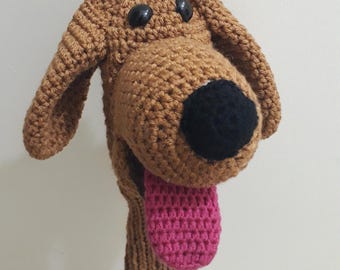 Custodia per mazza da golf per cani, realizzata a mano, all'uncinetto, driver per testa da golf resistente