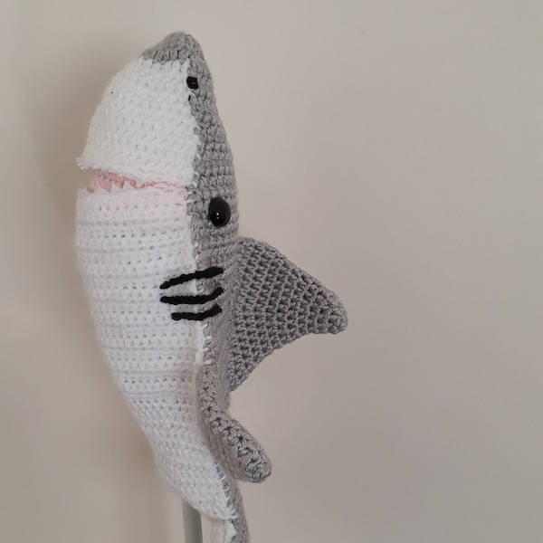 Shark golf club protector, handmade, crochet...