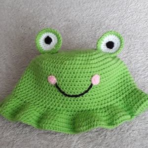 bucket hat,beanie with earflap,frog ear hat,for chıld and adult, frggy earmuffs,knit frog hat, cap costum accssory, gift warm winter