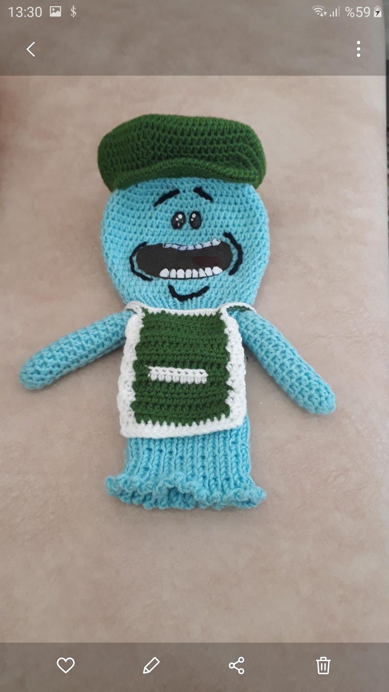 Handgehäkeltes Mr. Meeseeks Golf Club Cover: Rick und Morty Fan Geschenk Mr. Meeseeks hat