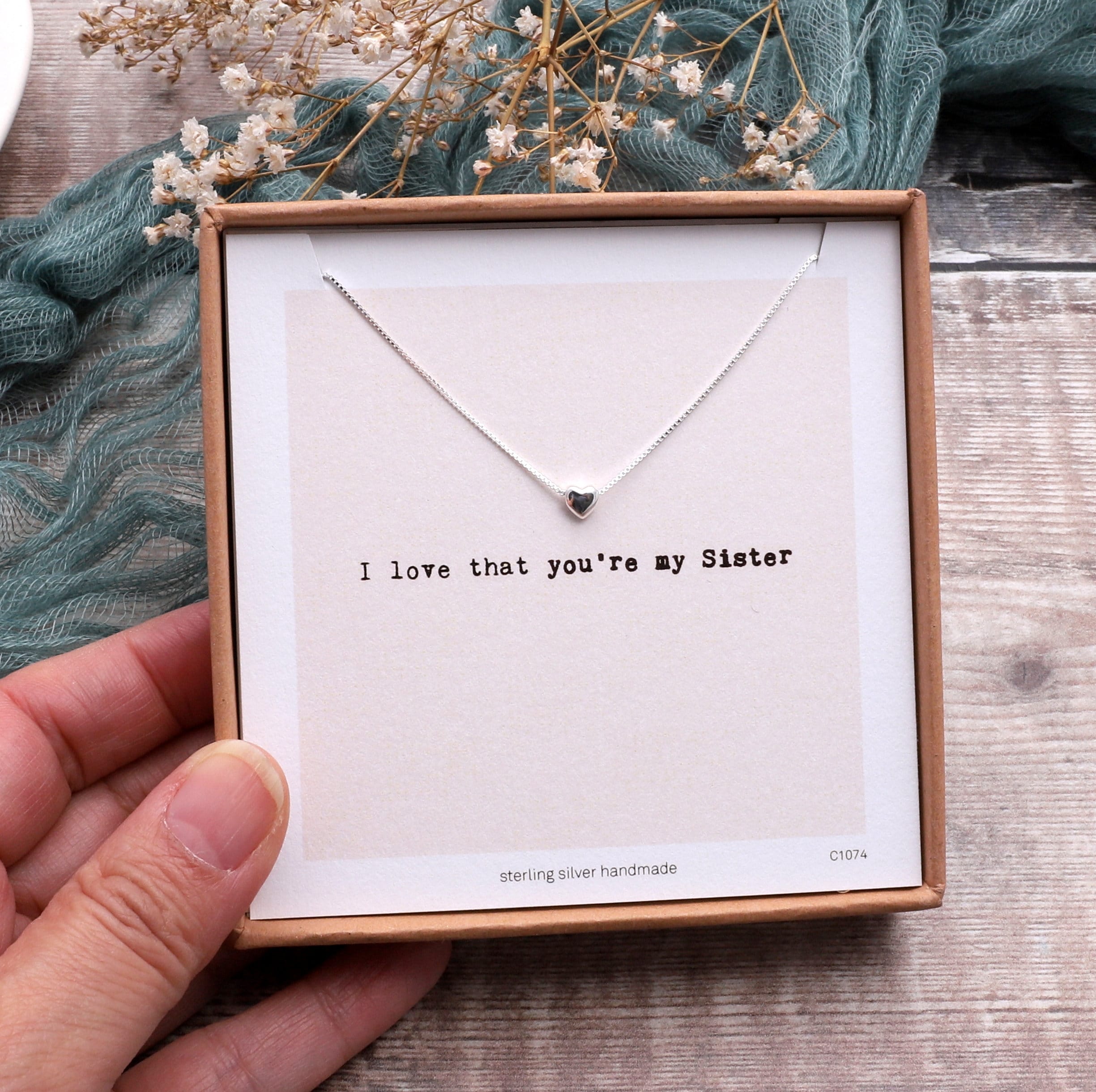 I love my sister best sale necklace
