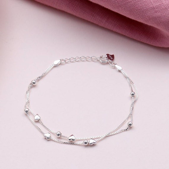 アクセサリー HEART SILVER BRACELET Amazon.com: NewL 925 Sterling Silver ECG of Love