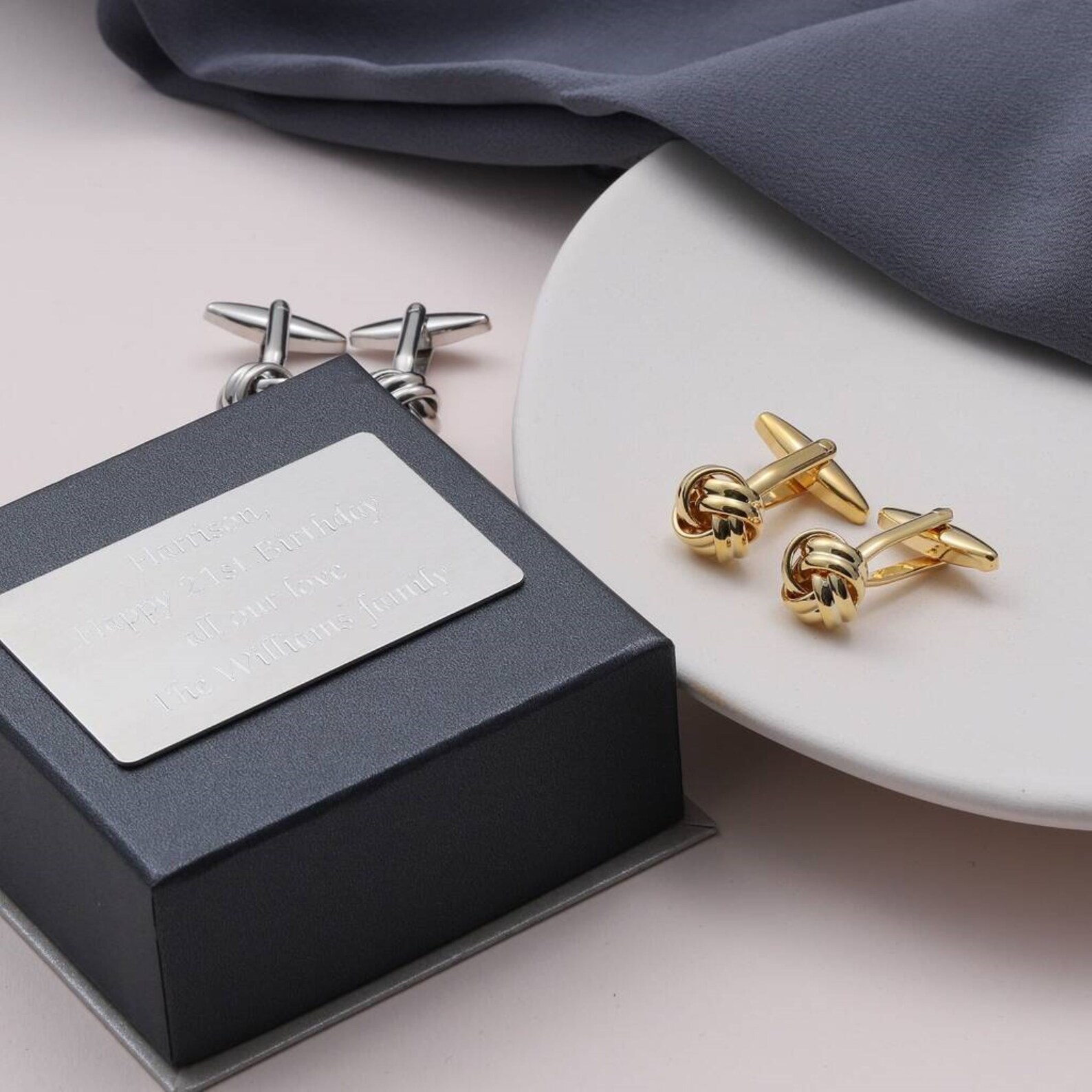 Tie the Knot Cufflinks for Men/stainless Steel Knot Etsy