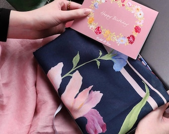 Birth month flower scarves