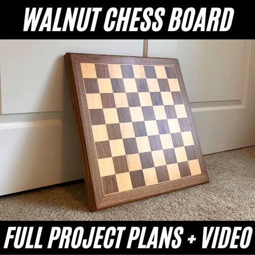 Woodworking Plans Chess Board With Drawer paper Plans Etsy
