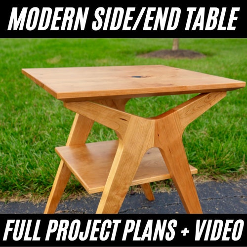 Midcentury Modern Ctable Plans Woodworking Project Etsy