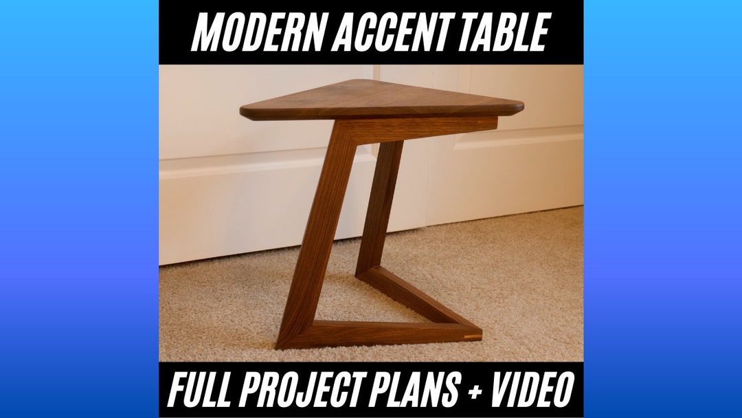Modern Accent Table Plans Etsy