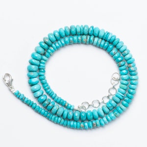 16-18&quot; Natural Sleeping Beauty Turquoise Handmade Graduated Beaded Necklace