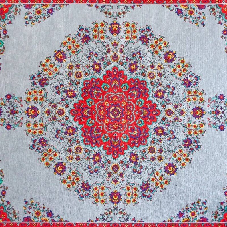 Silverish Grey Palace Obsession Rug Etsy