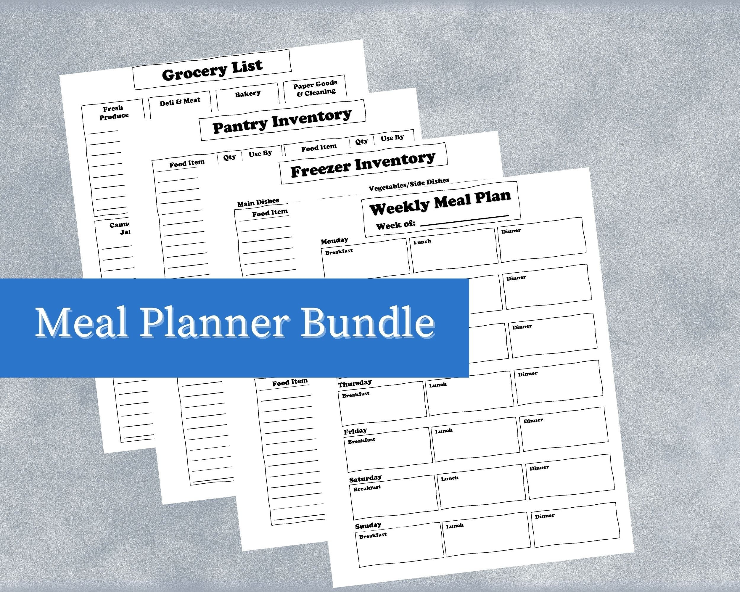 Simple Meal Planning Bundle - Printable - Etsy