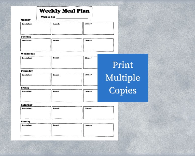 Simple Meal Planning Bundle - Printable - Etsy