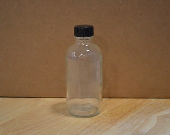 4oz Boston Round Clear Glass Bottle