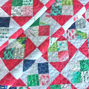 Color Me Happy Scrappy Baby Girl Quilt