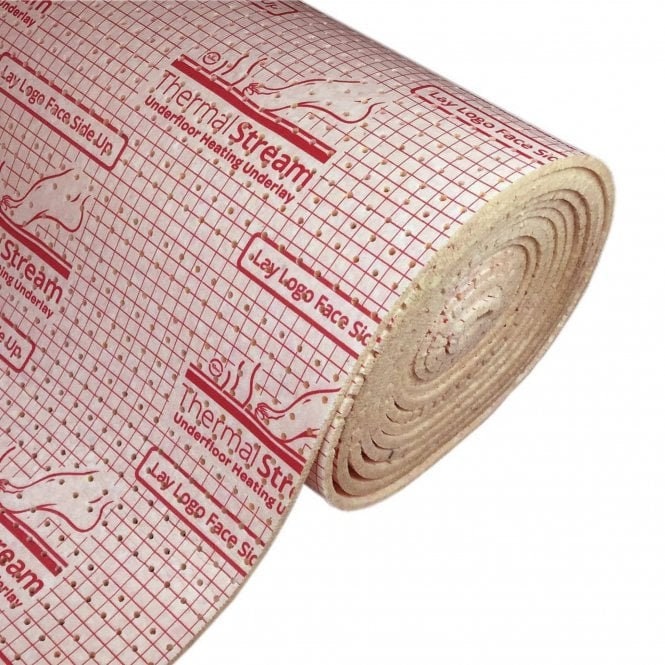 Underfloor Heating Carpet Underlay Thermal Stream 10mm Thick 15m2 Roll Air Conditioners