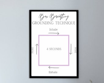 Technika uziemienia oddechu pudełkowego dla terapeuty i doradcy, dekoracja 8x10