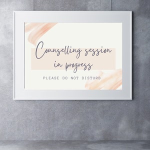 Counselling Session in Progress Office Decor. A4 horizontal